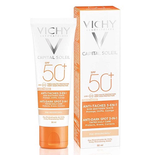 Kem chống nắng vichy ideal soleil anti dark spots 3in1 spf50+