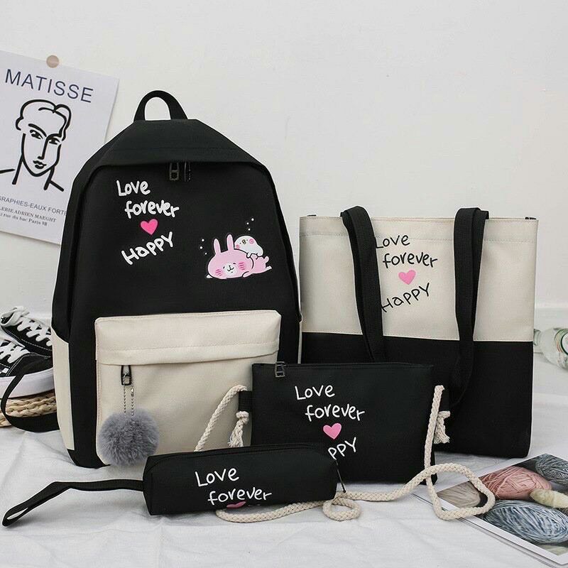 Balo set 4 món màu sắc trẻ trung
