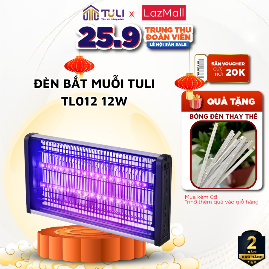 Đèn Máy Bắt Muỗi Thông Minh TuLi TL012 CS 12W Thu Hút Diệt Đuổi Côn Trùng An Toàn Không Độc Hại bảo hành 2 năm Gia dụng TuLi