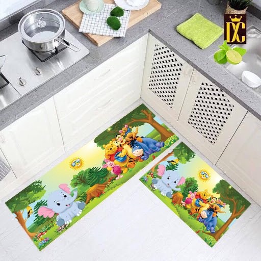 Bộ 2 tấm thảm bếp, thảm lau chân
