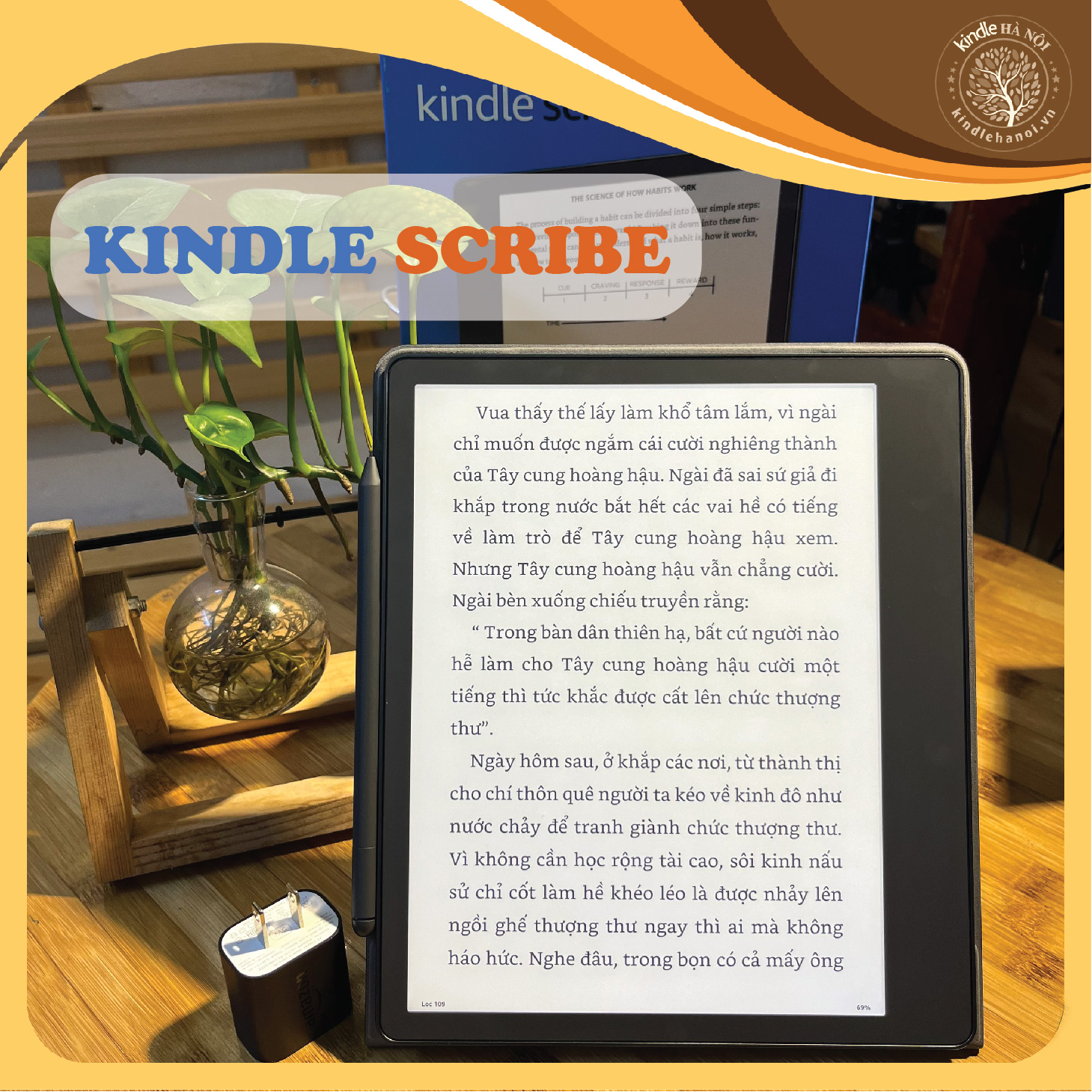 Máy đọc sách Kindle Scribe 2022 10.2 inch, 300PPI, text-note, highlight kèm bút viết cao cấp
