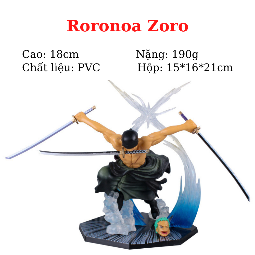 Mô hình One Piece Roronoa Zoro Cao 18 cm hàng cao cấp , figure mô hình anmie one piece Roronoa Zoro