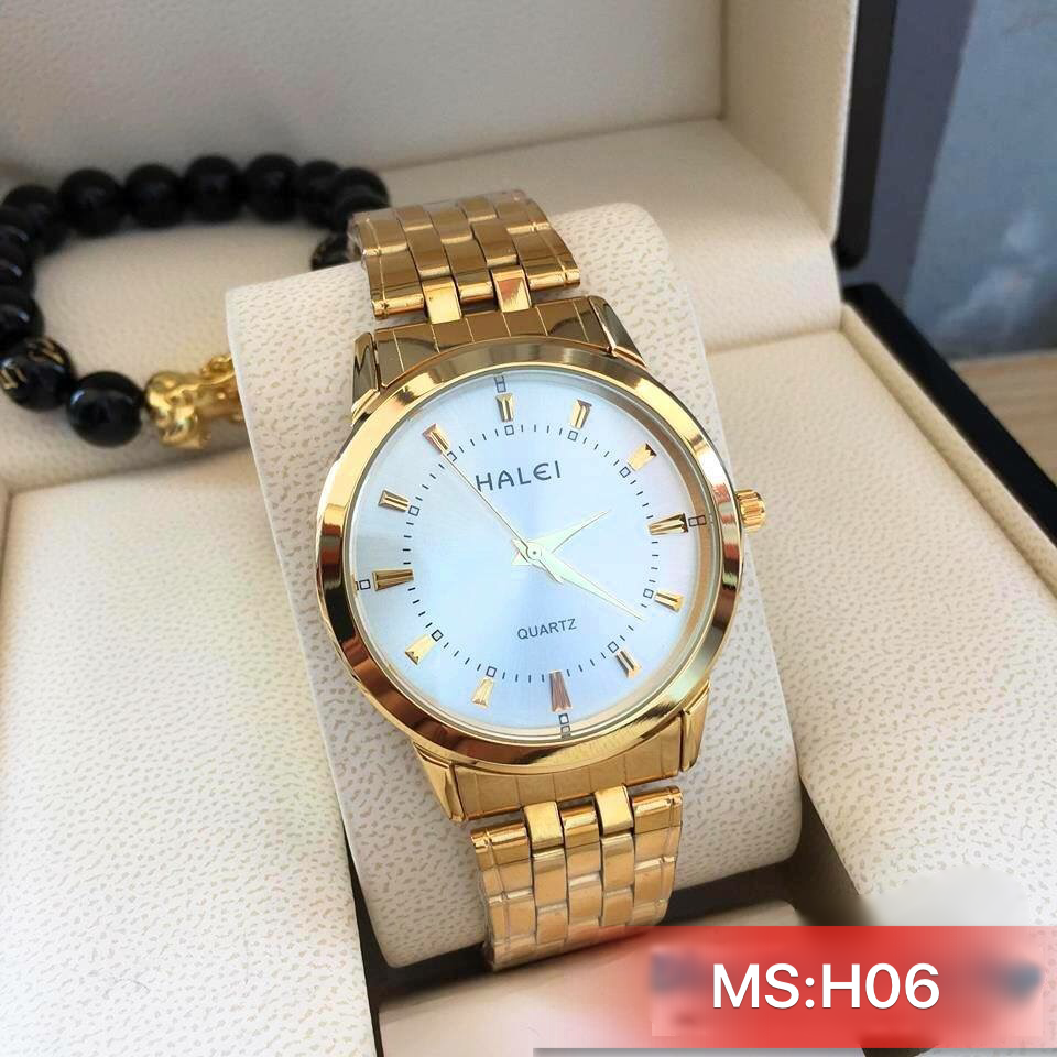 đồng hồ nam nữ halei P060 thép không han rỉ chống nước chống xước