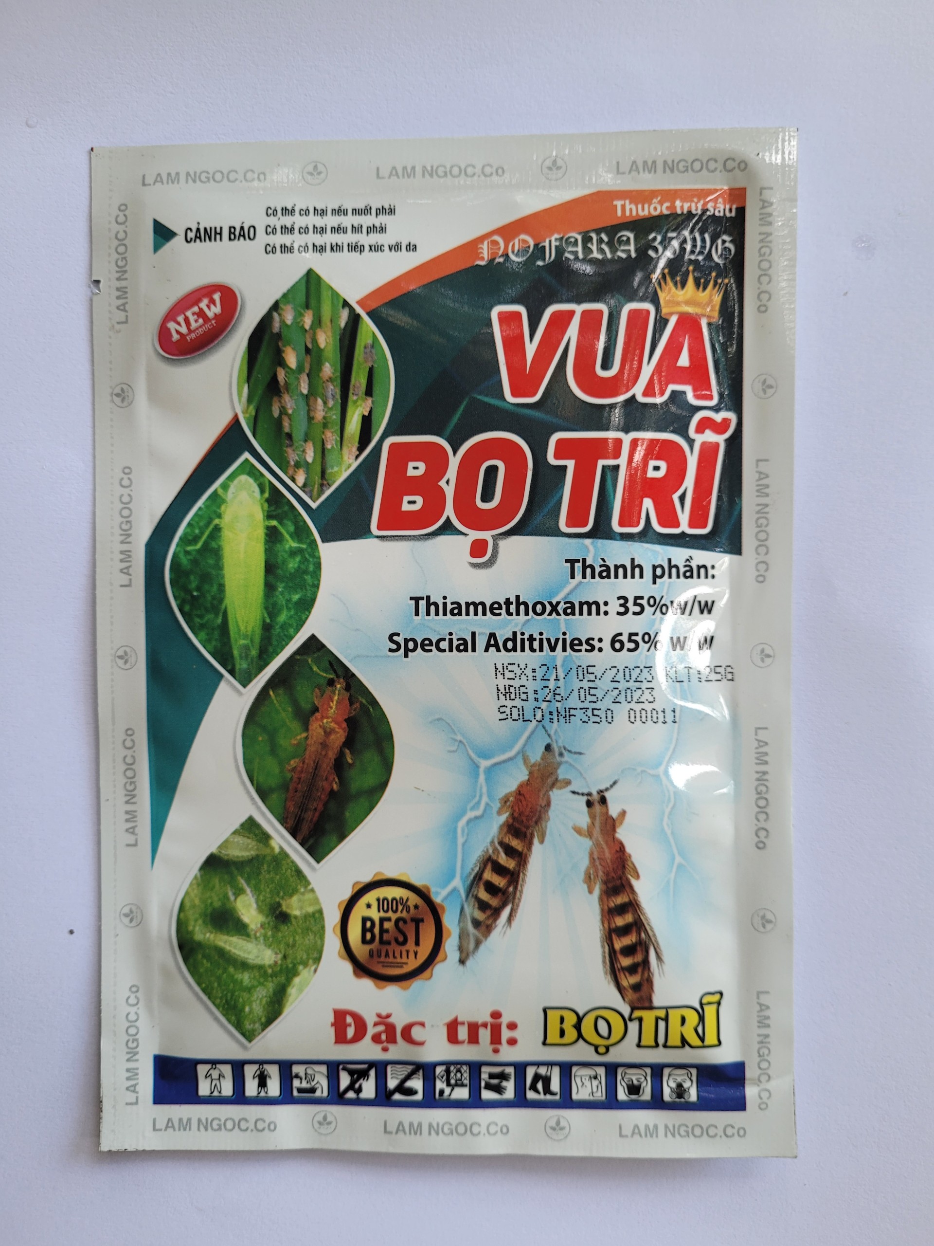 [TRUNG THIEN THINH] Trừ bọ trĩ, rầy xanh, rệp sáp trên cam, quýt, mai vàng, lúa, rau màu....VUA BỌ TRĨ hiệu quả cao, mát lá gói 25gram