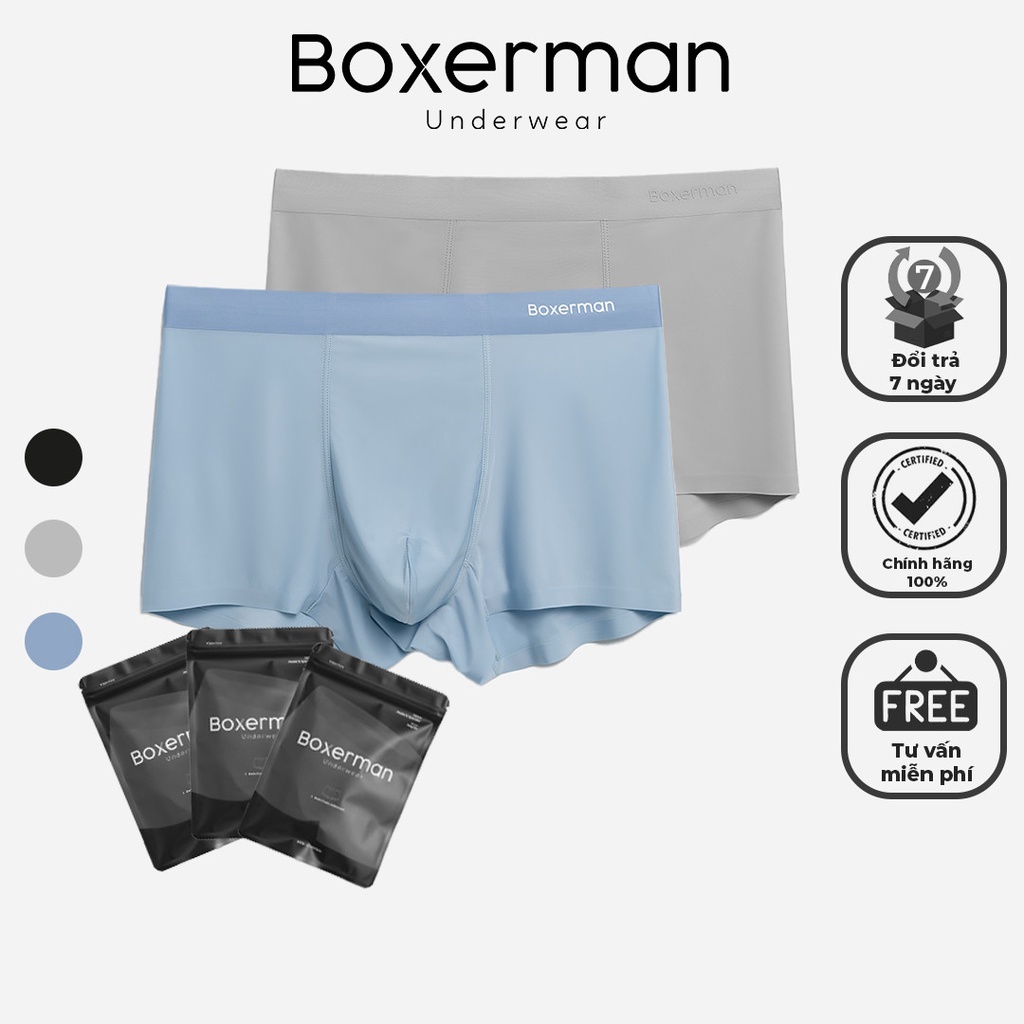 Combo 2 quần lót nam boxer pro fit trunk polyester cao cấp boxerman