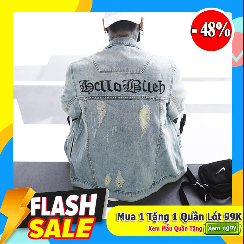 Áo khoác jean nam nữ,áo khoác jean unisex hàng nhập cao cấp KJ32