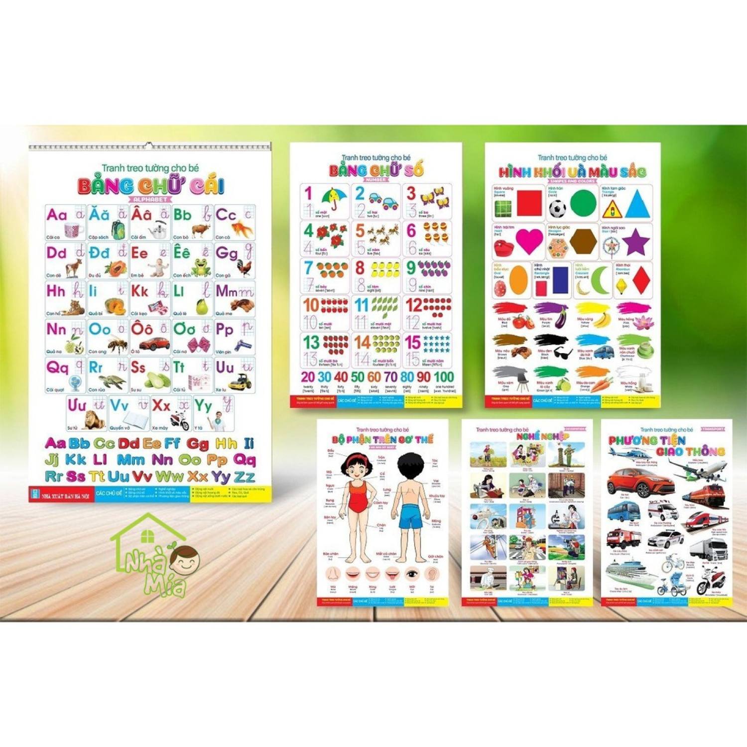 Tranh tường 14 chủ đề cho bé khám phá thế giới xung quanh