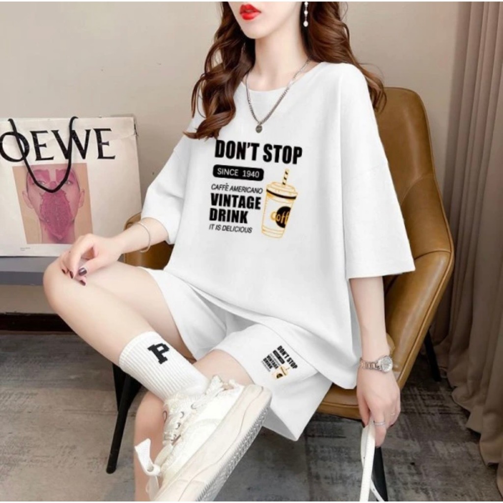 Set bộ quần áo hè hình ép nhiệt CỐC COFFEE chất thun cotton mềm mịn mát mẻ cho bé 10-40kg mã 46 - 2