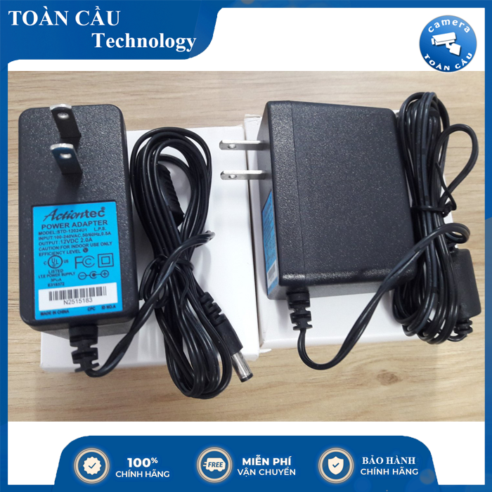 [HCM][100% CHÍNH HÃNG] Nguồn camera 12V 2A ACTIONTEC - nguồn Actiontec 12v 2a bảo hành 12 tháng - Actiontec 12v2a - Camera Toàn Cầu