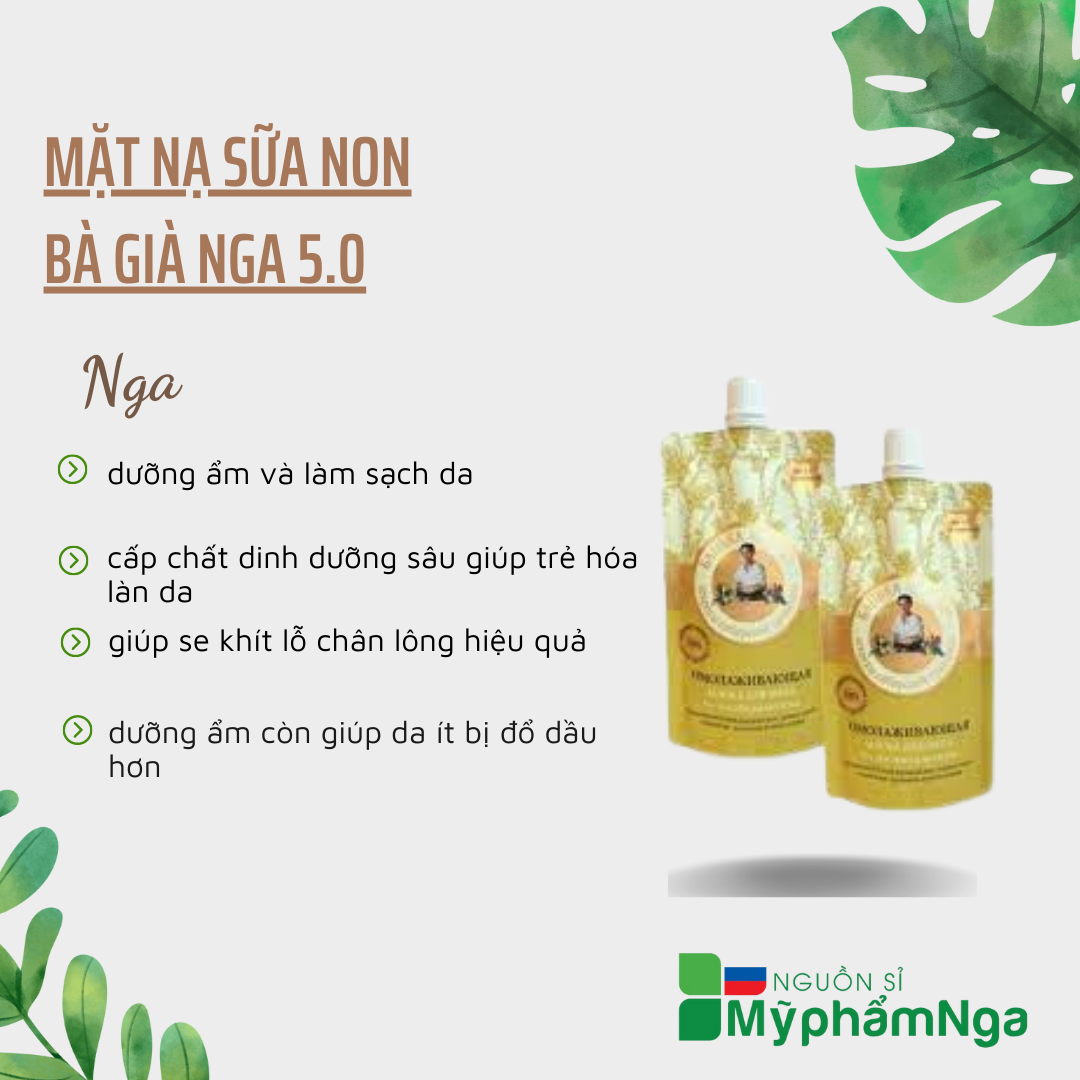Mặt nạ sữa nai bà già nga - mặt nạ sữa non bà già nga 5.0