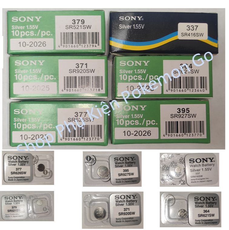 Pin SONY SR416SW / SR521SW / SR621SW / SR626SW / SR920SW / SR927SW 1.55V Loại 1 Viên