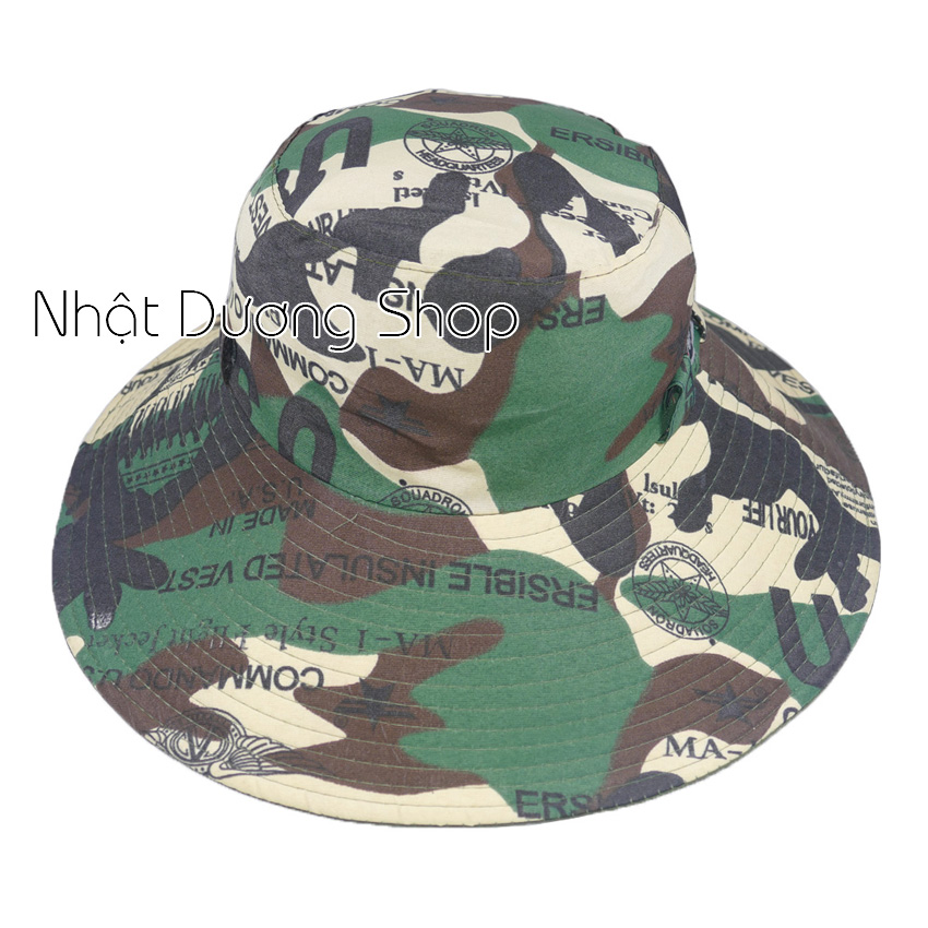 [HCM]Nón tai bèo nón bo nam nón lính mùa hè xanh vành rộng chống nắng tốt - 4