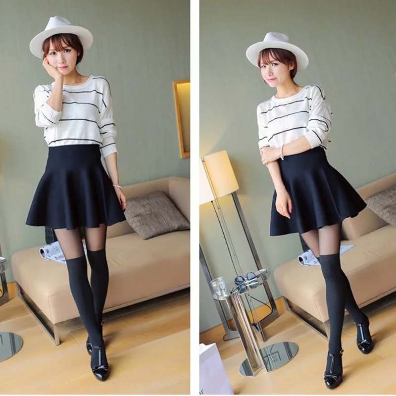 Quần tất giả bốt màu đen sành điệu