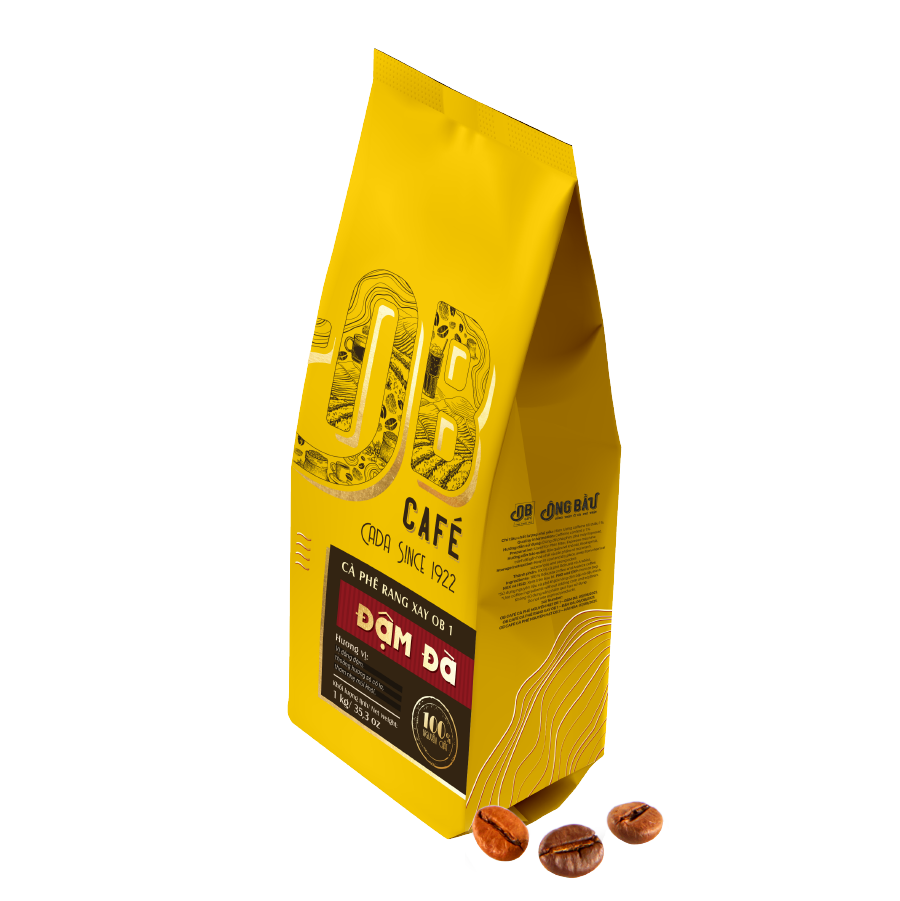 F túi cà phê rang xay ông bầu ob1 đậm đà túi 1kg - thương hiệu nutifood - ttgt89