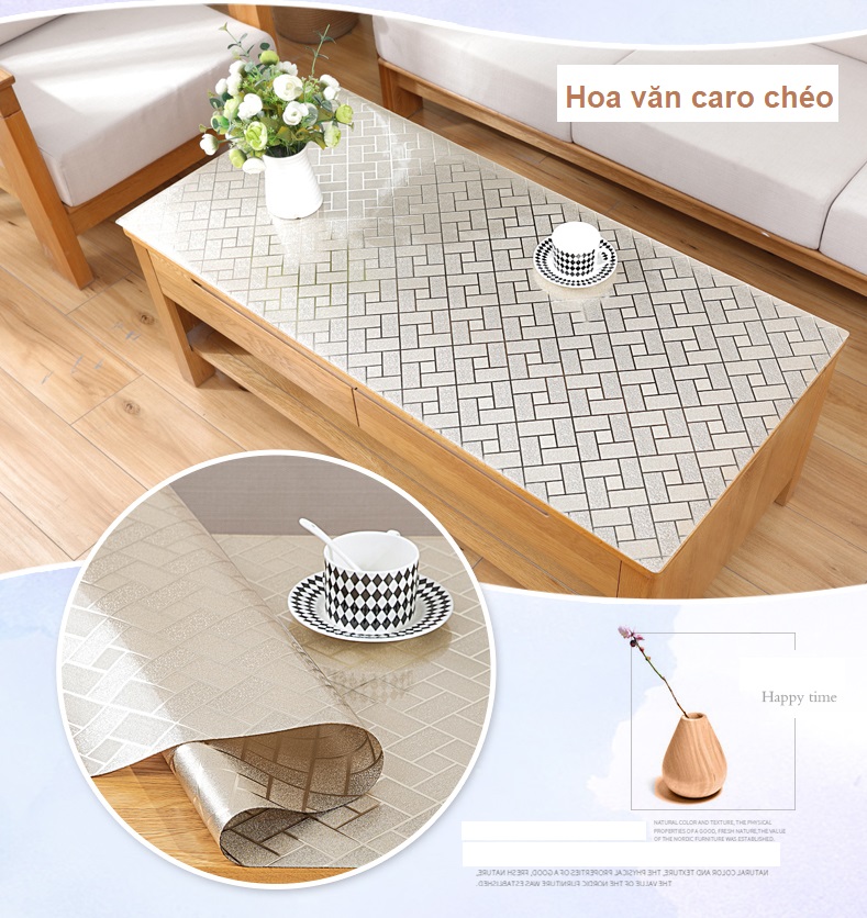 khăn trải bàn - tấm trải bàn - khăn trải bàn pvc chống thấm cách nhiệt 38