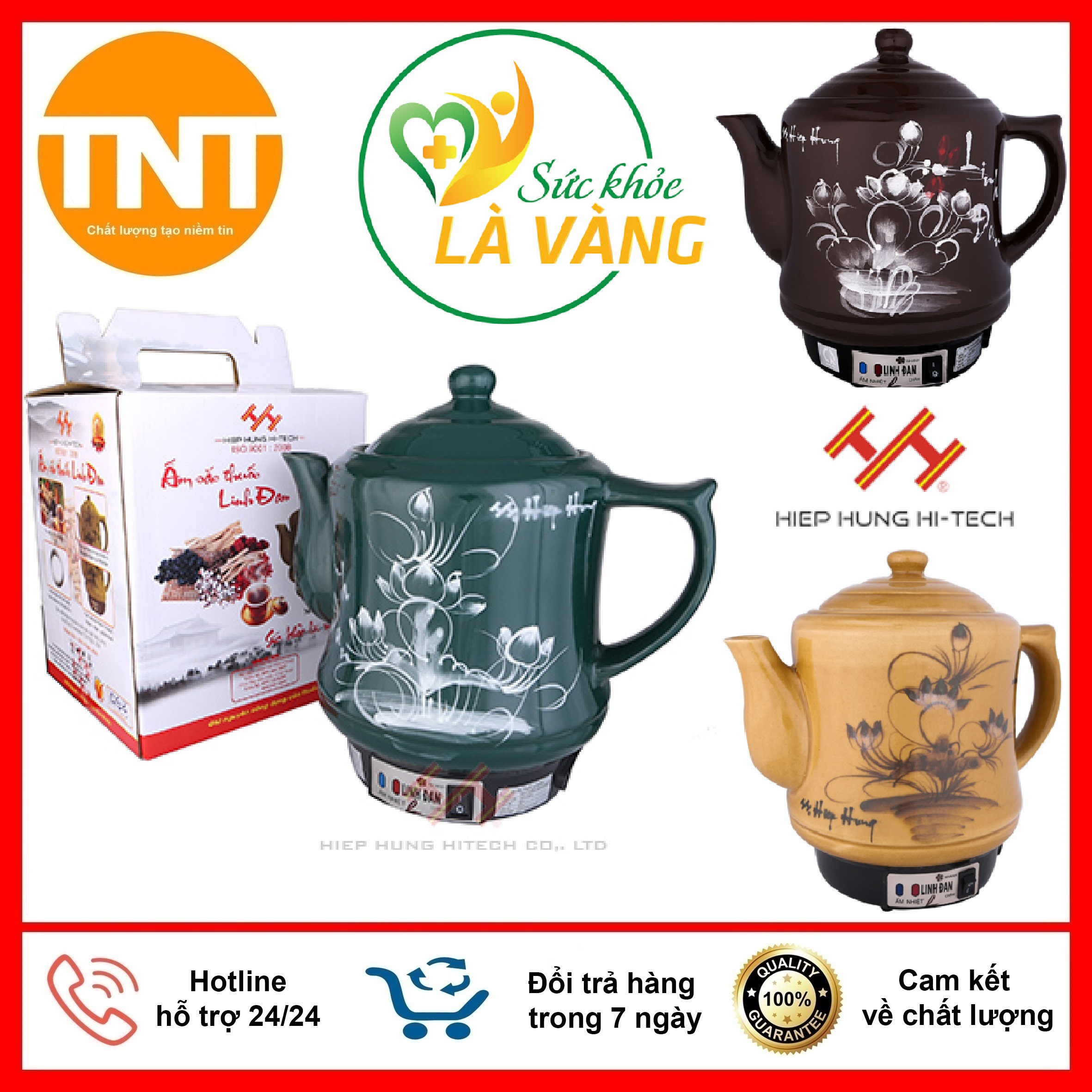 Ấm Sắc thuốc Linh Đan Hiệp Hưng 3.2L  [HÀNG CHÍNH HÃNG] Bảo hành 12 tháng