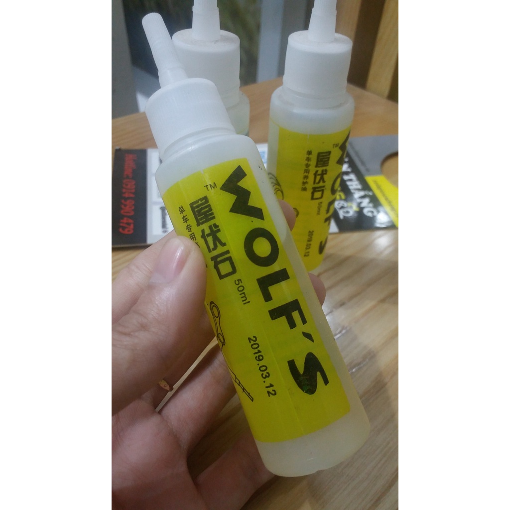 Dầu tra sên, xích, líp xe đạp wolfs