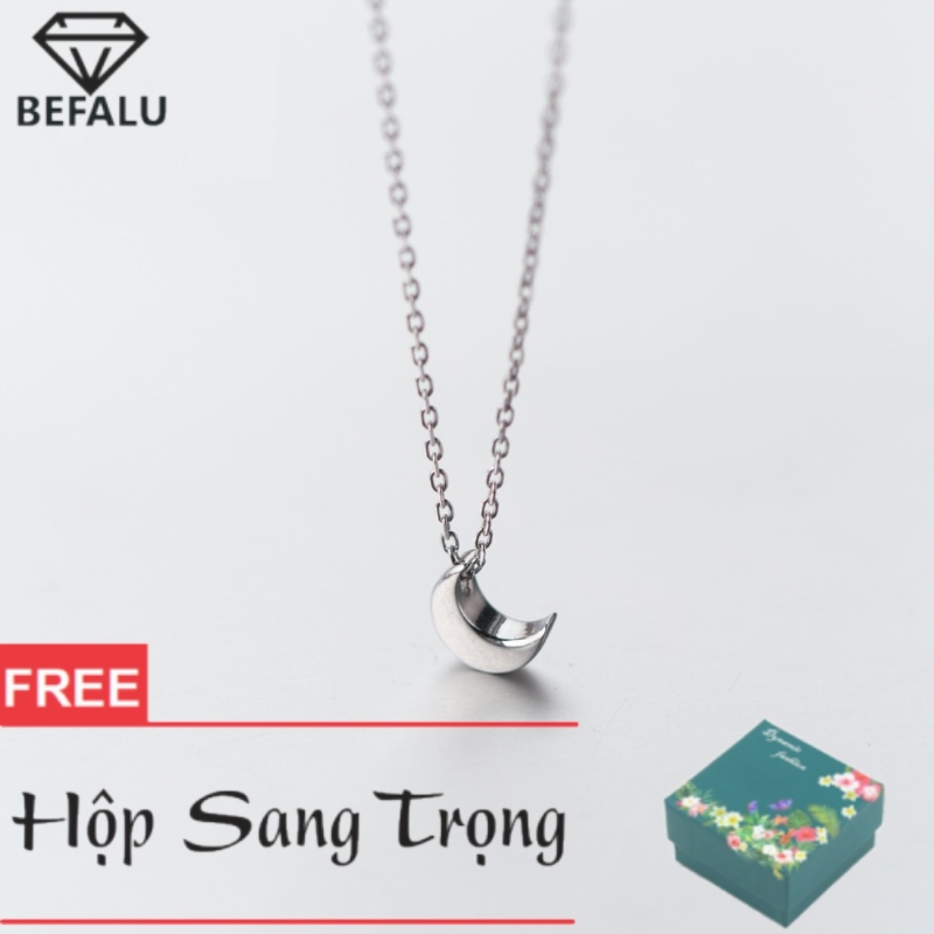 Dây chuyền nữ bạc ý s925 the moon phong cách korea vc33 dây chuyền freesize