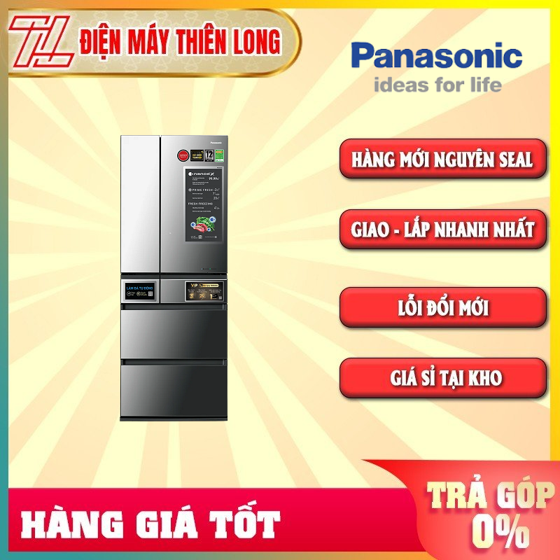 Tủ lạnh Panasonic Inverter 491 lít NR-F503GT-X2 - TRẢ GÓP 0% - GIAO TOÀN QUỐC - NGOÀI HCM TÍNH PHÍ