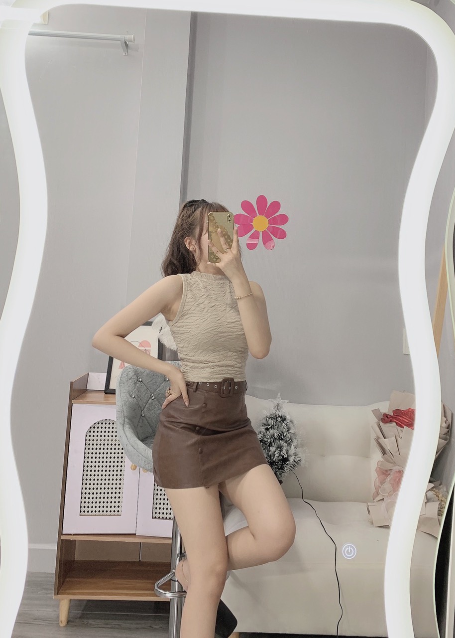 Áo 3 lỗ thun xốp trơn croptop cực xinh , chất thun xốp mềm mịn