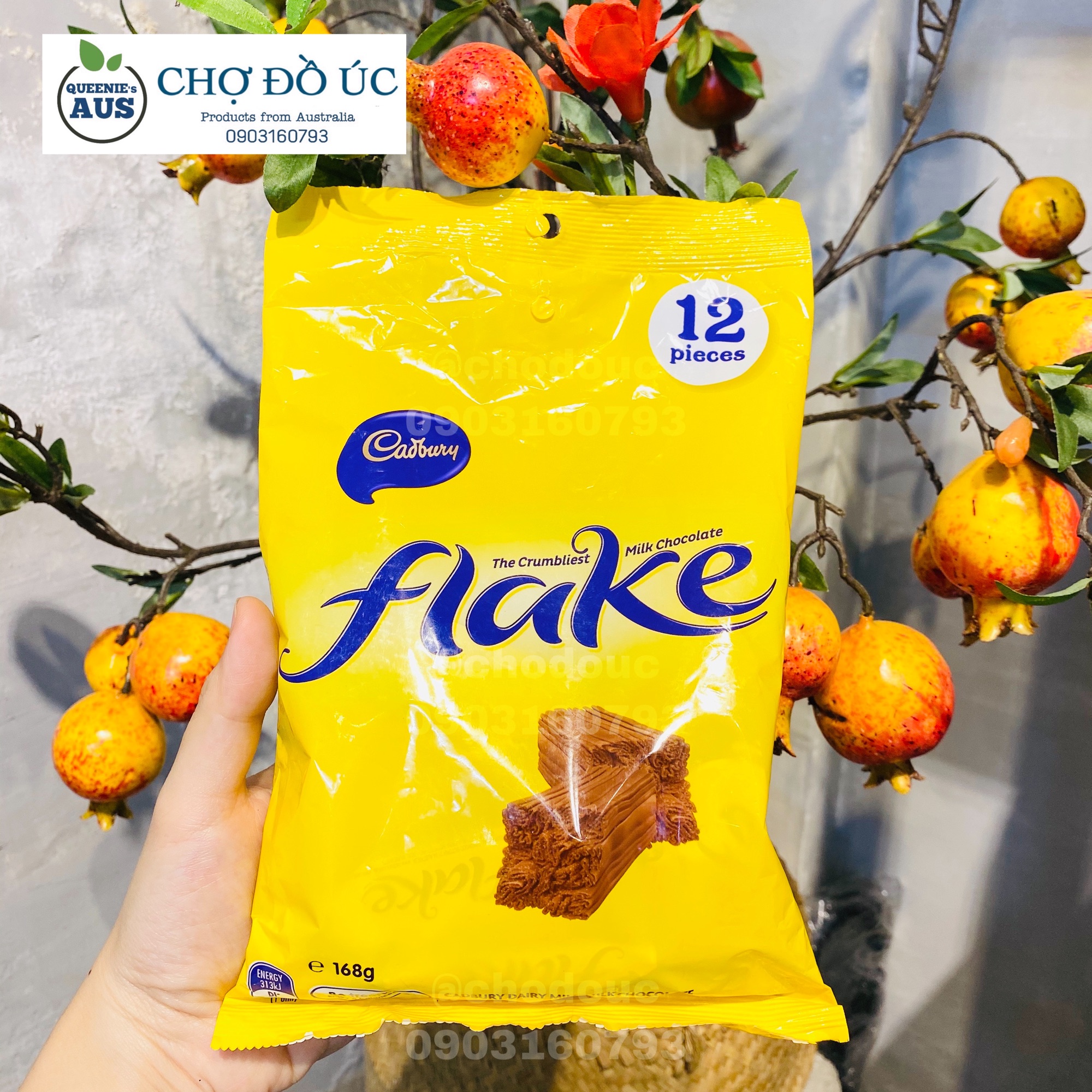 Chocolate sữa dạng thanh CADBURY Flake - túi 12 thanh