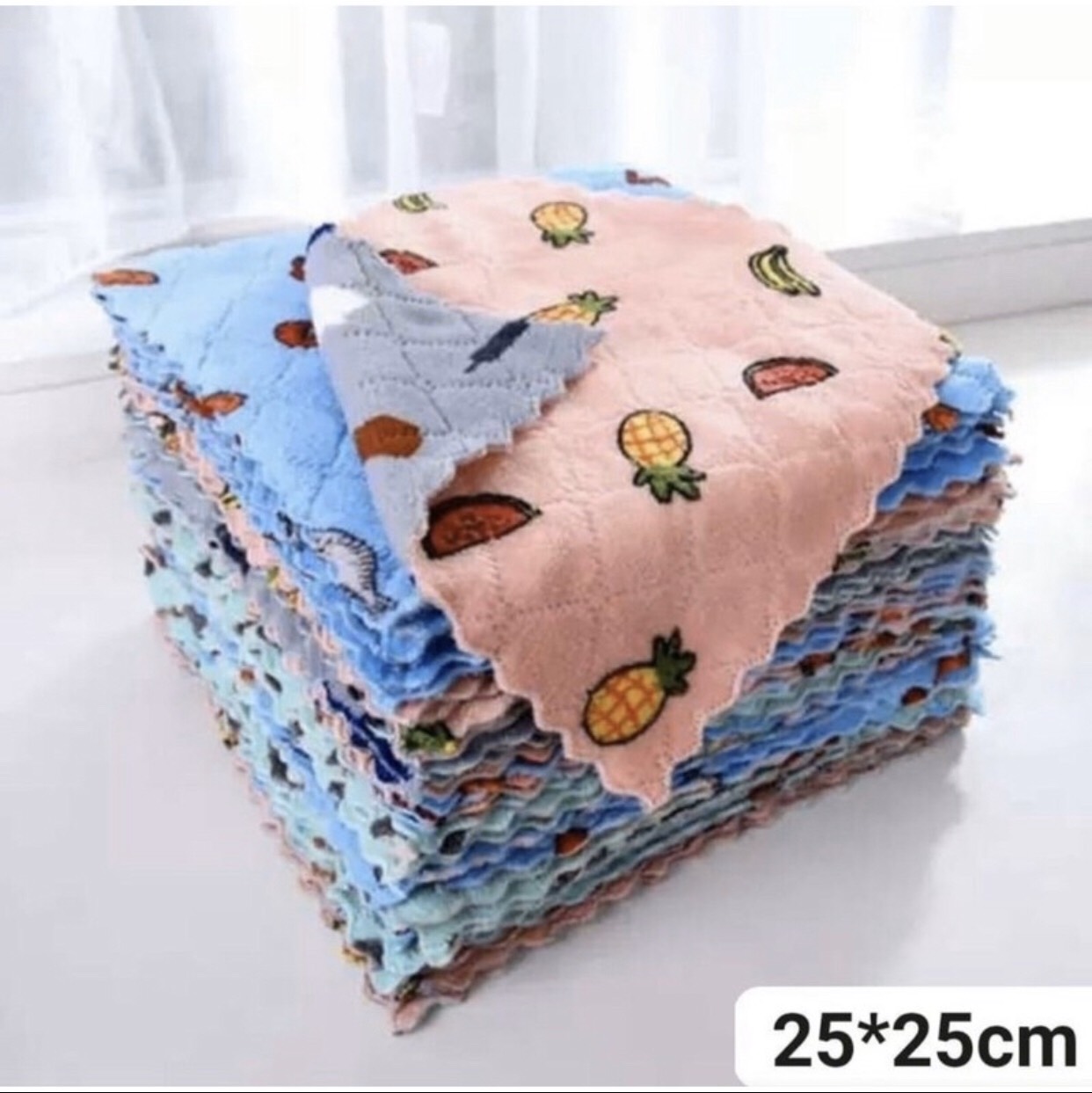 Set 10 khăn lau đa năng loại 25 x 25cm