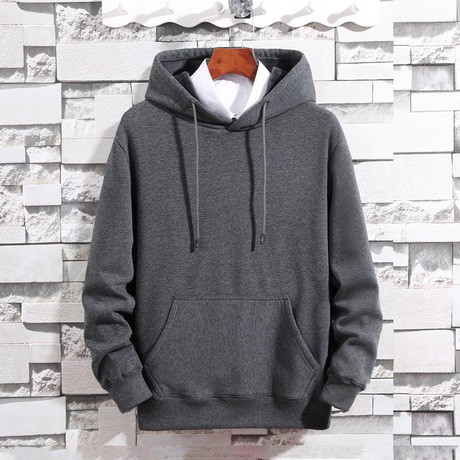 Khoác hoodie nam trơn XAM