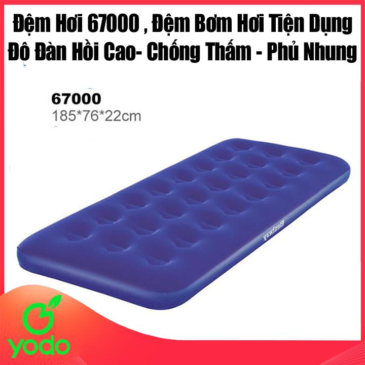 Đệm Hơi 67000, Đệm Bơm Hơi Tiện Dụng- Độ Đàn Hồi Cao- Chống Thấm - Phủ Nhung- Bách hóa 365