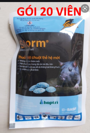 Diệt chuột bã mồi Storm gói 20 viên