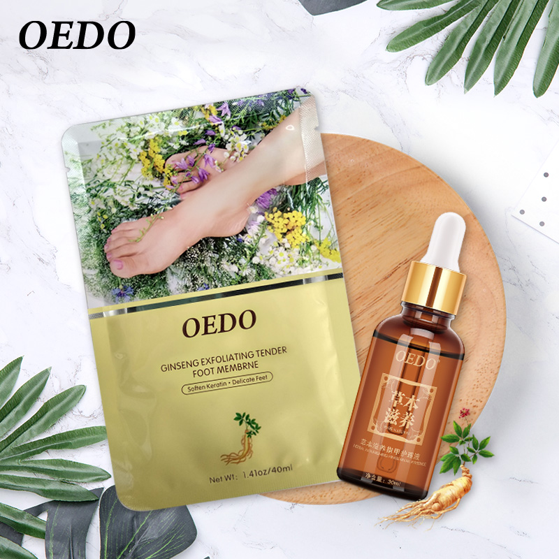 OEDO Bộ chăm sóc chân Làm mềm các vết chai Loại bỏ da chân chết Dưỡng ẩm Làm trắng Vẻ đẹp Chân Mặt nạ Nấm Điều trị Nấm Móng Làm trắng Móng Loại bỏ Nhiễm trùng Huyết thanh Móng