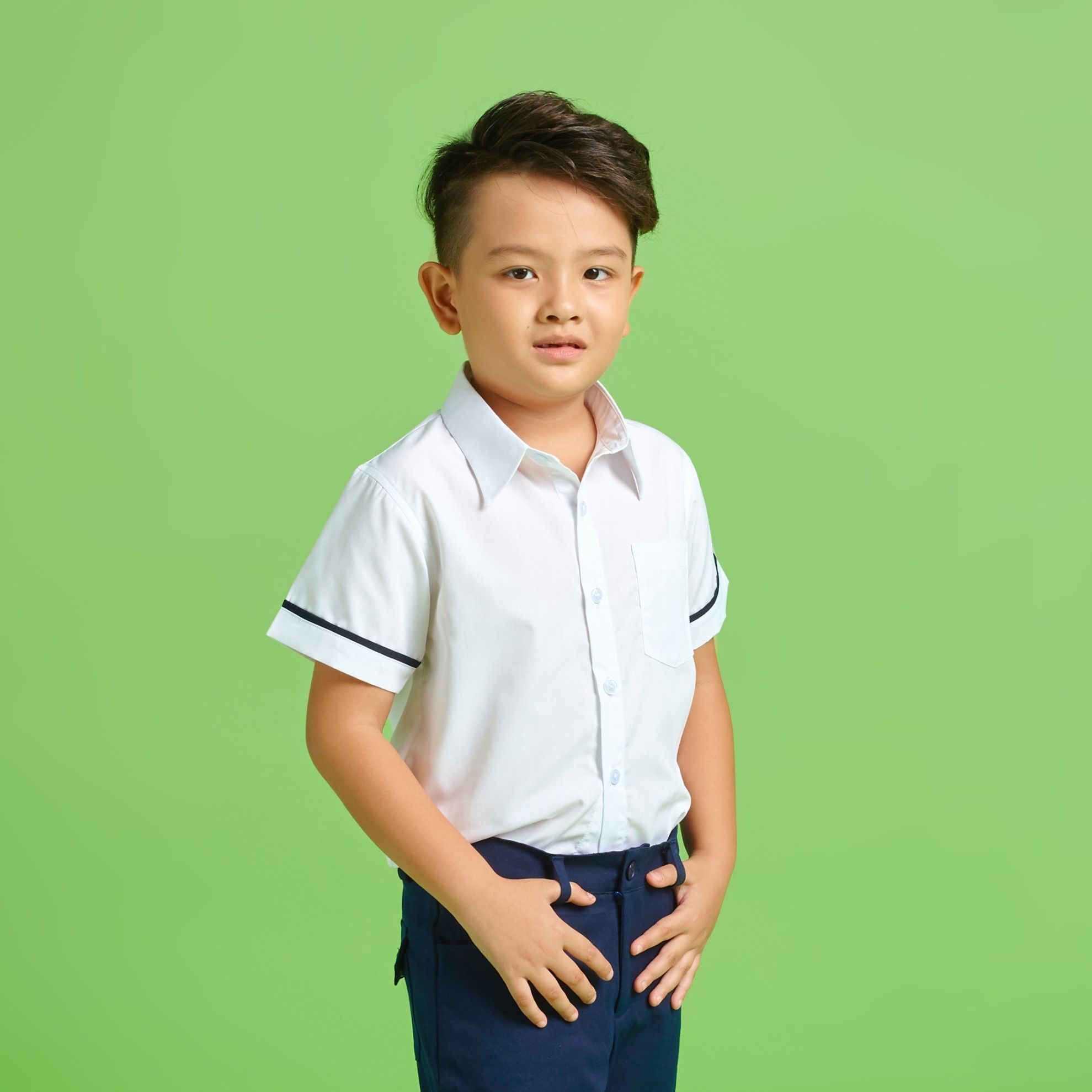 Áo sơ mi đồng phục đi học cho bé trai