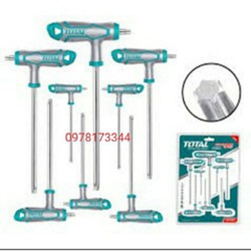 Bộ lục giác bông chữ T total 8 cái