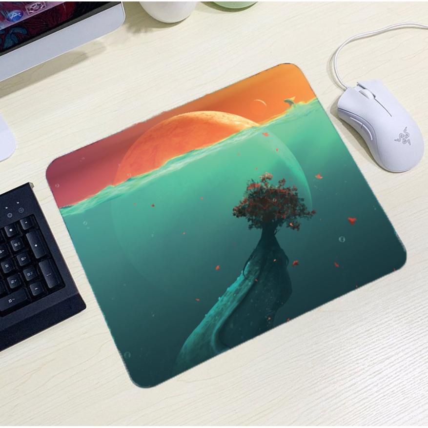 Lót chuột, pad chuột cỡ 26x21cm bo viền chắc chắn hơn 50 mẫu in sắc nét dày dặn