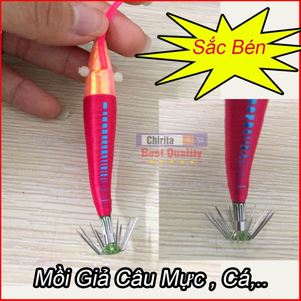 Mồi Giả Tôm Câu Mực , Câu Cá - Chùm Lưỡi Câu Sắc Bén. Kích thước chính xác của sản phẩm này là: Y hình, như mô tả