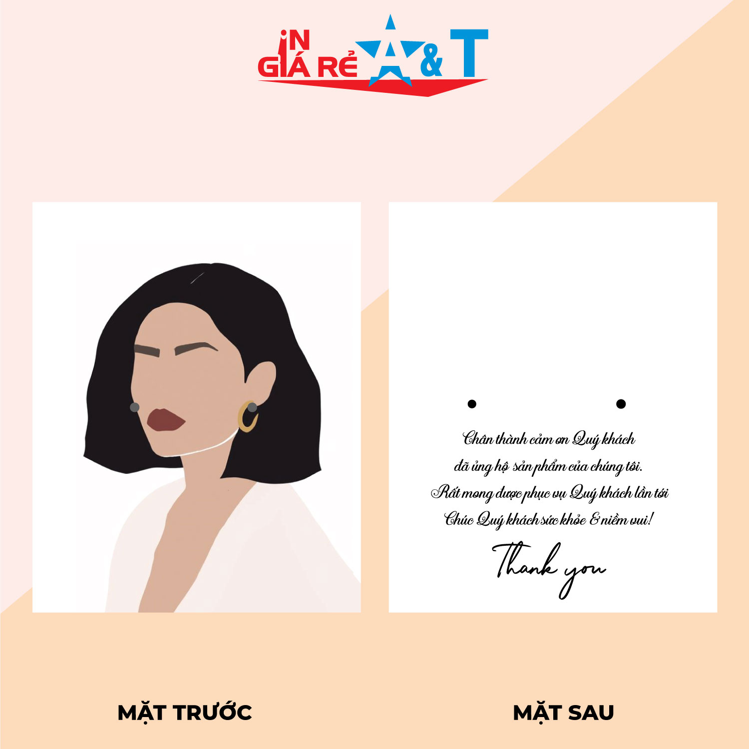 Combo 100 chiếc tag bìa treo khuyên, Bìa giấy treo hoa tai, giấy bìa cứng, size 7x5.4cm