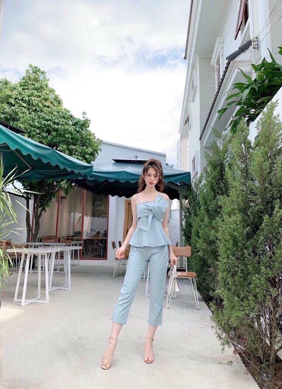 Sét bộ nữ hai dây đính nơ cực xinh