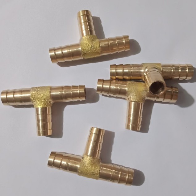 Tê đồng đuôi chuột nối dây khí nén phi 6 ,8 ,10, 12 mm