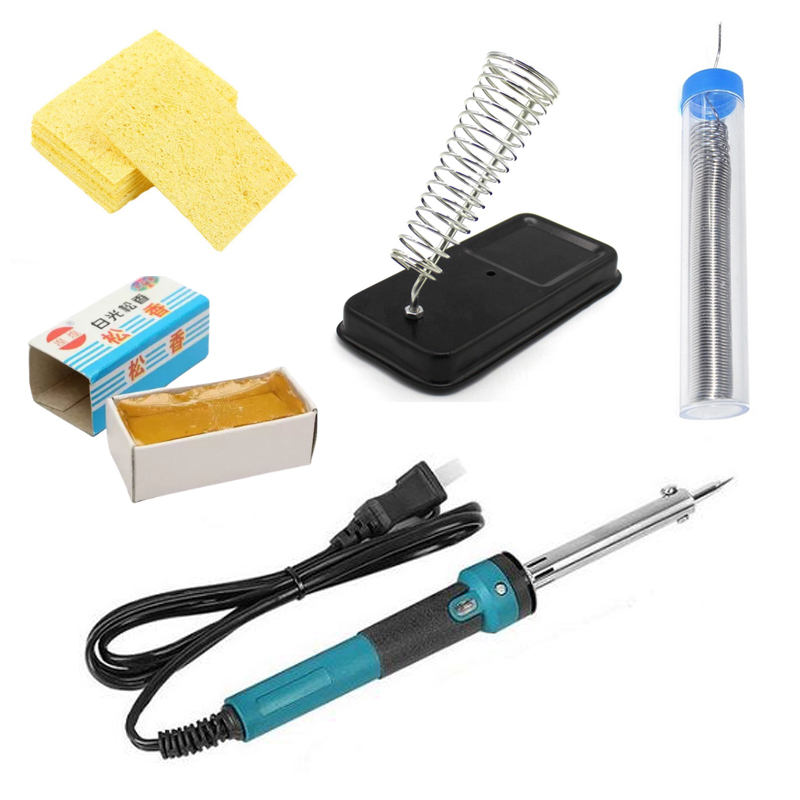 Bộ mỏ hàn có đèn 40W - đế gác - chì hàn - nhựa thông - bọt biển - ATDTECH