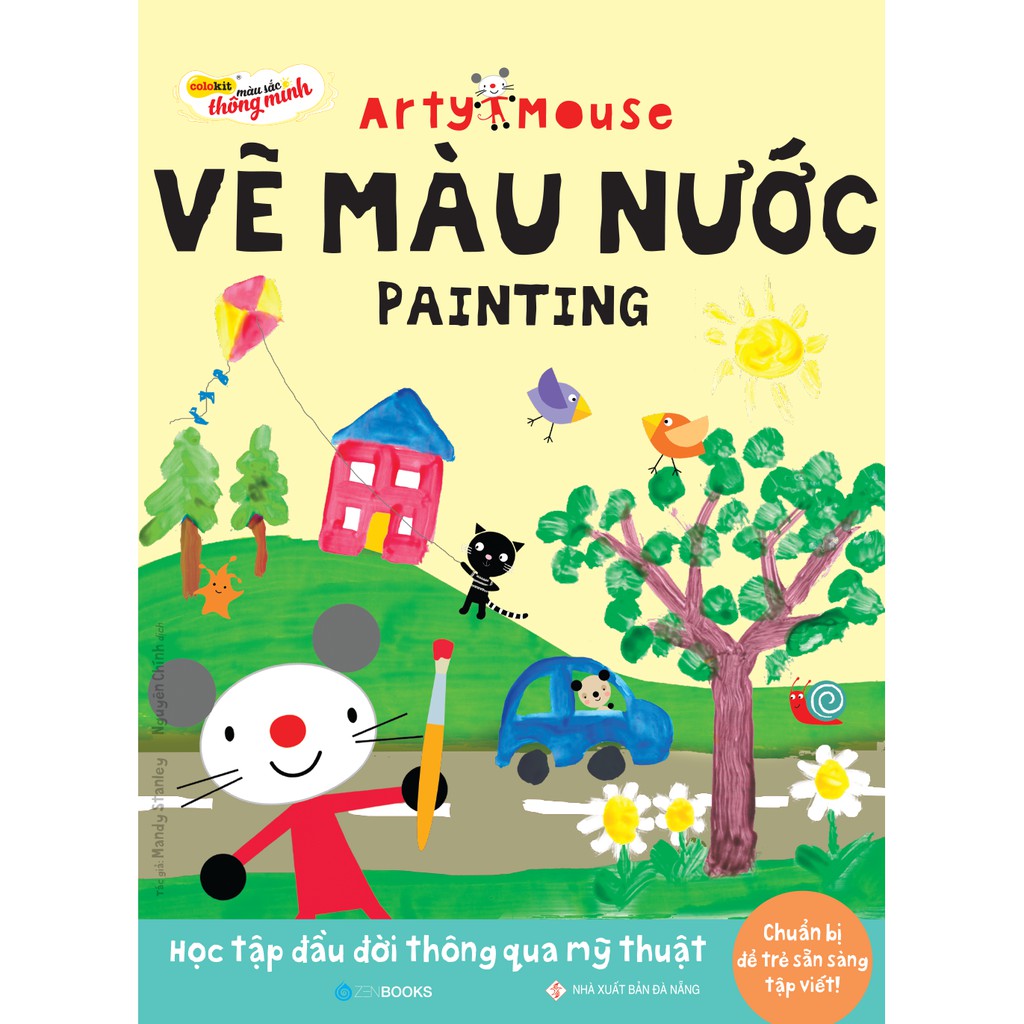 Arty mouse: vẽ màu nước - tác giả: mandy stanley