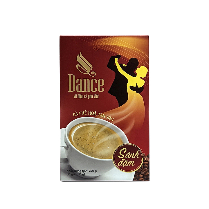 Cà Phê Hòa Tan 3in1 Sánh Đậm (15 gói x 16gr) - Dance