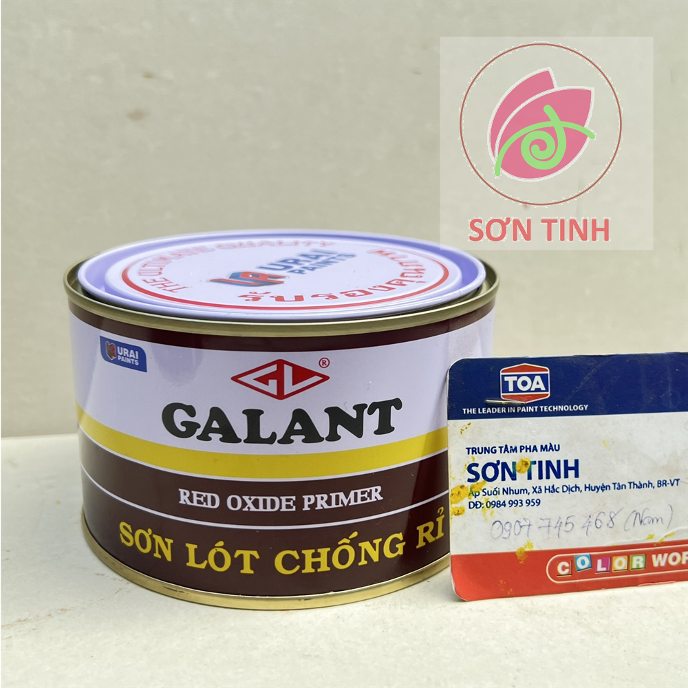 Sơn dầu galant màu chống rỉ đỏ red oxide primer 375ml 800ml