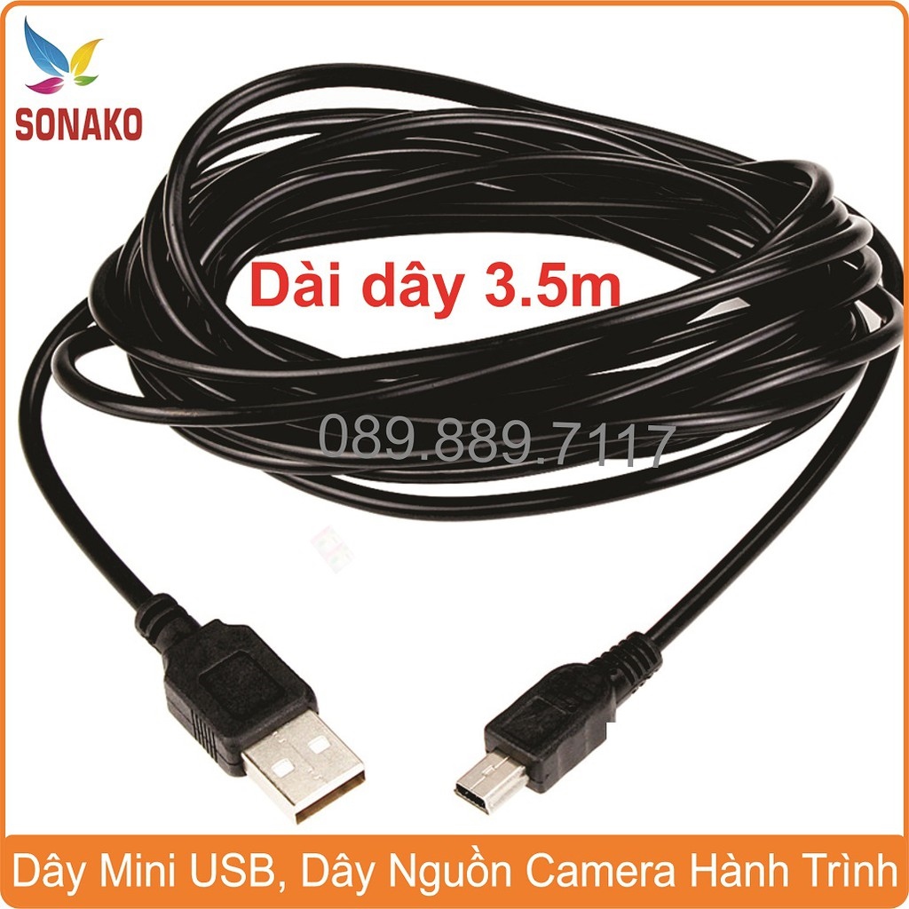 2021 new cheap dây cáp sạc, cáp nguồn camera hành trình ô tô - sonako
