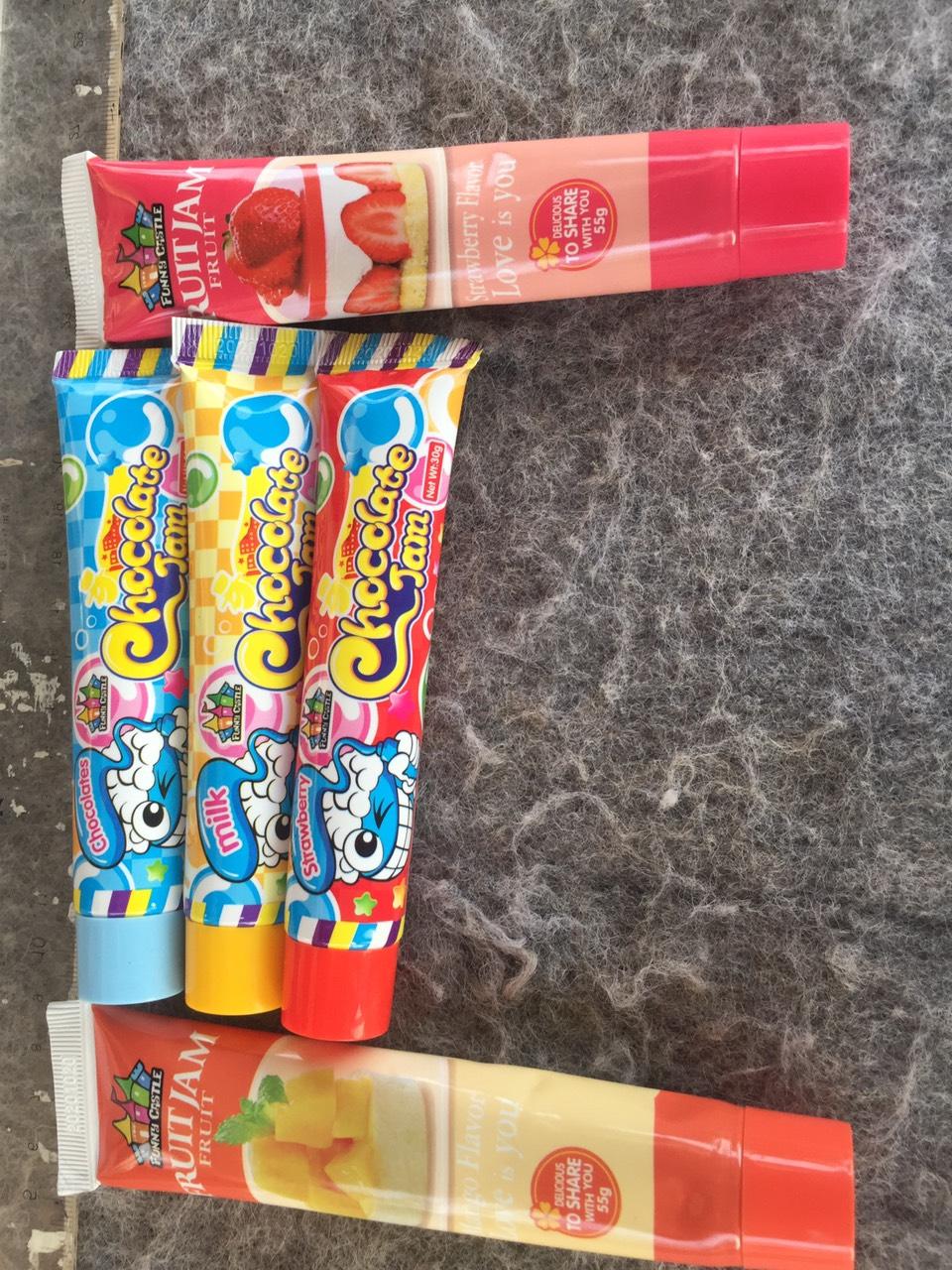 [HOT] Combo 5 tuýp Kẹo kem đánh răng hoa quả - Vị Dâu tây, sữa, vị Socola