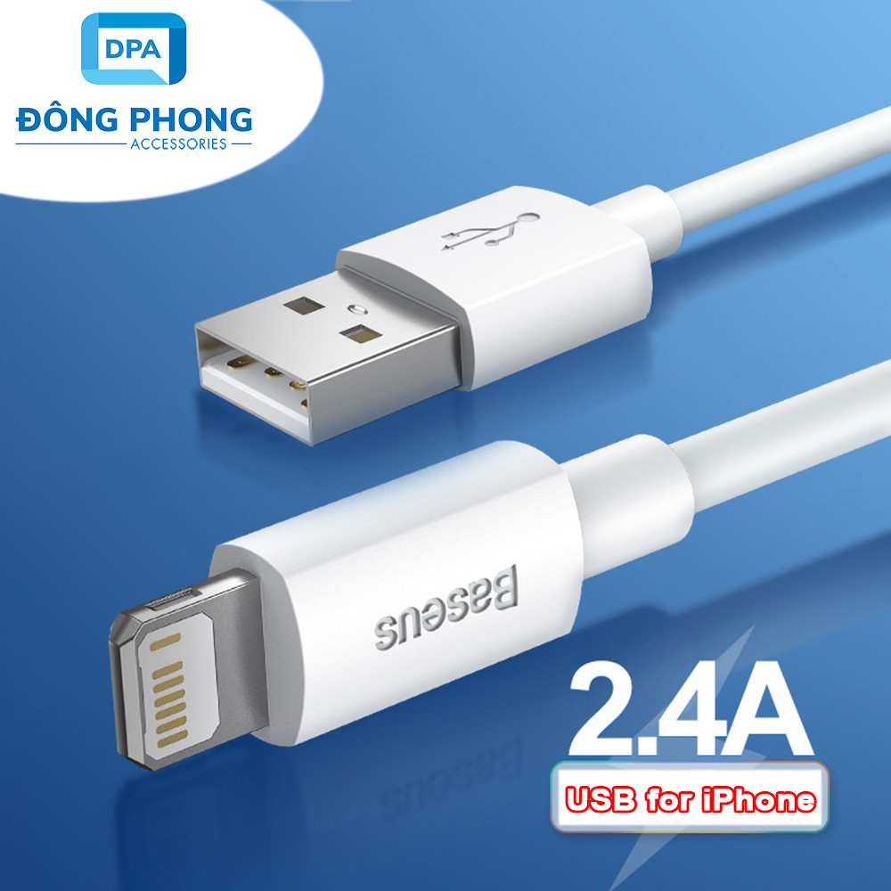 Cáp Sạc Nhanh Baseus Mini White Cổng Lightning Cho iPhone iPad Chính Hãng