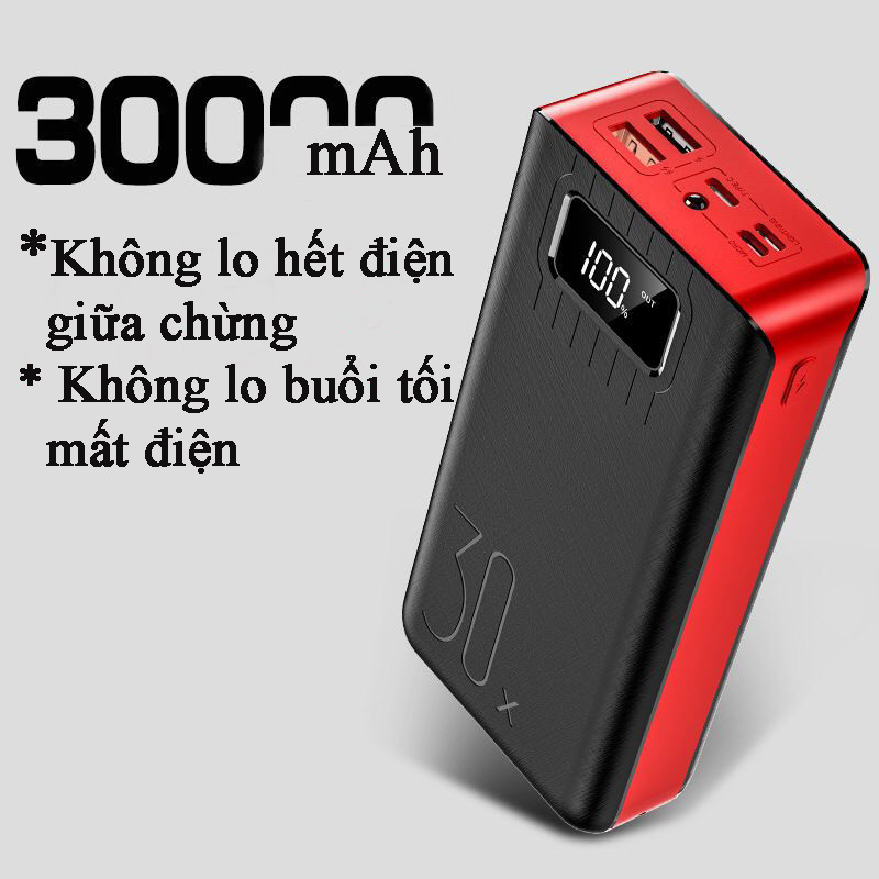 Pin sạc dự phòng cao cấp YM-174, YM-177 dung lượng 10000, 20000, 30000 mAh thiết kế đẹp, đèn pin siêu sáng, 2 cổng output, pin sạc ngoài chất lượng cao-[UNITED STORE]