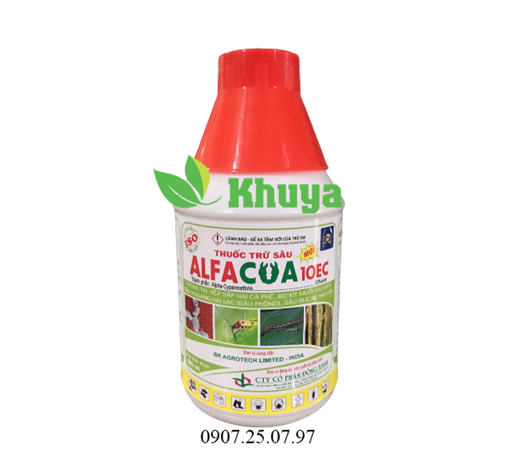 Thuốc trừ sâu Alfacua 10EC 480ml Rệp sáp - Sâu - Bọ xít muỗi