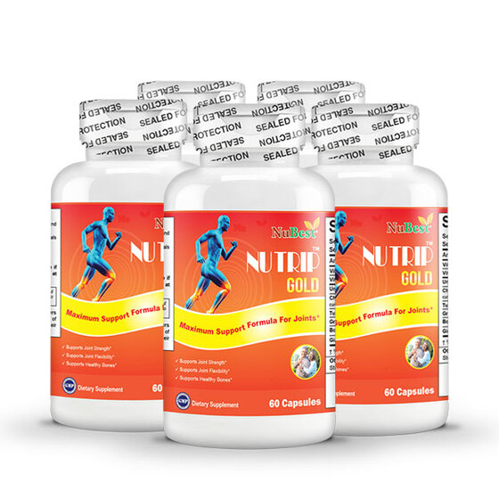 Thực phẩm bảo vệ sức khoẻ hỗ trợ xương khớp mỹ nutrip gold của thương hiệu nubest 60 viên/ hộp