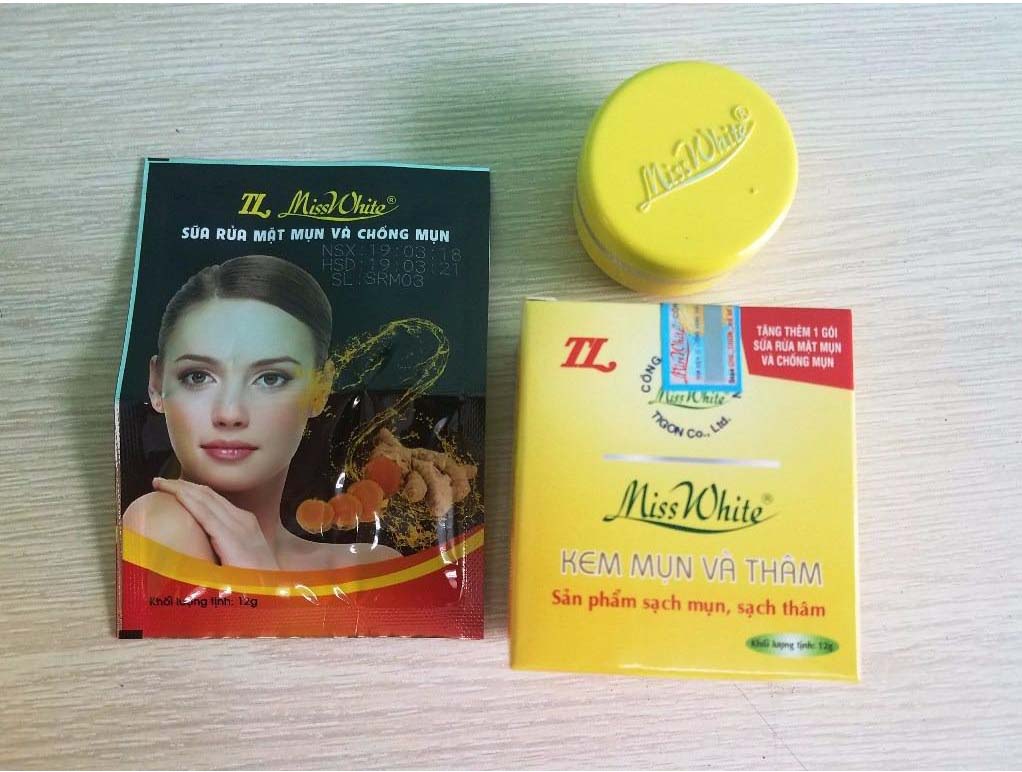 Hộp Kem Mụn - Ngừa Thâm Miss White - 12g - Công Ty