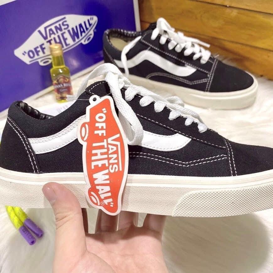 GIÀY THỂ THAO vans đen sọc trắng nam nữ siêu hot hàng chuẩn giày ✅phun box bill✅