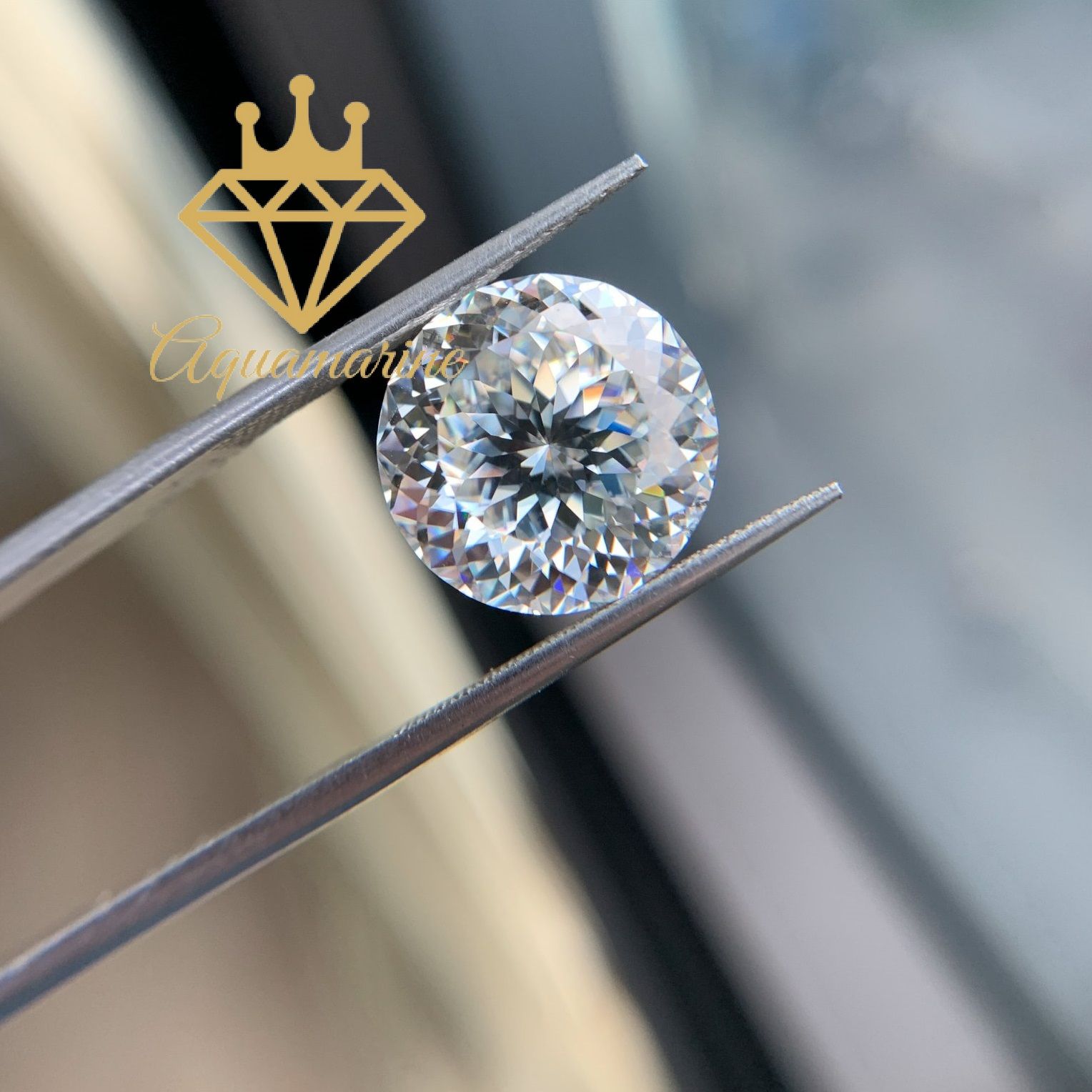 (Size 4.0 ly) Kim cương nhân tạo Moissanite giác cắt hoa cúc Portuguese